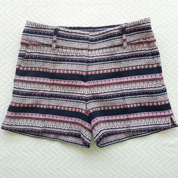 LOFT shorts embroidered boho pink and blue.Size 00 - Picture 2 of 10